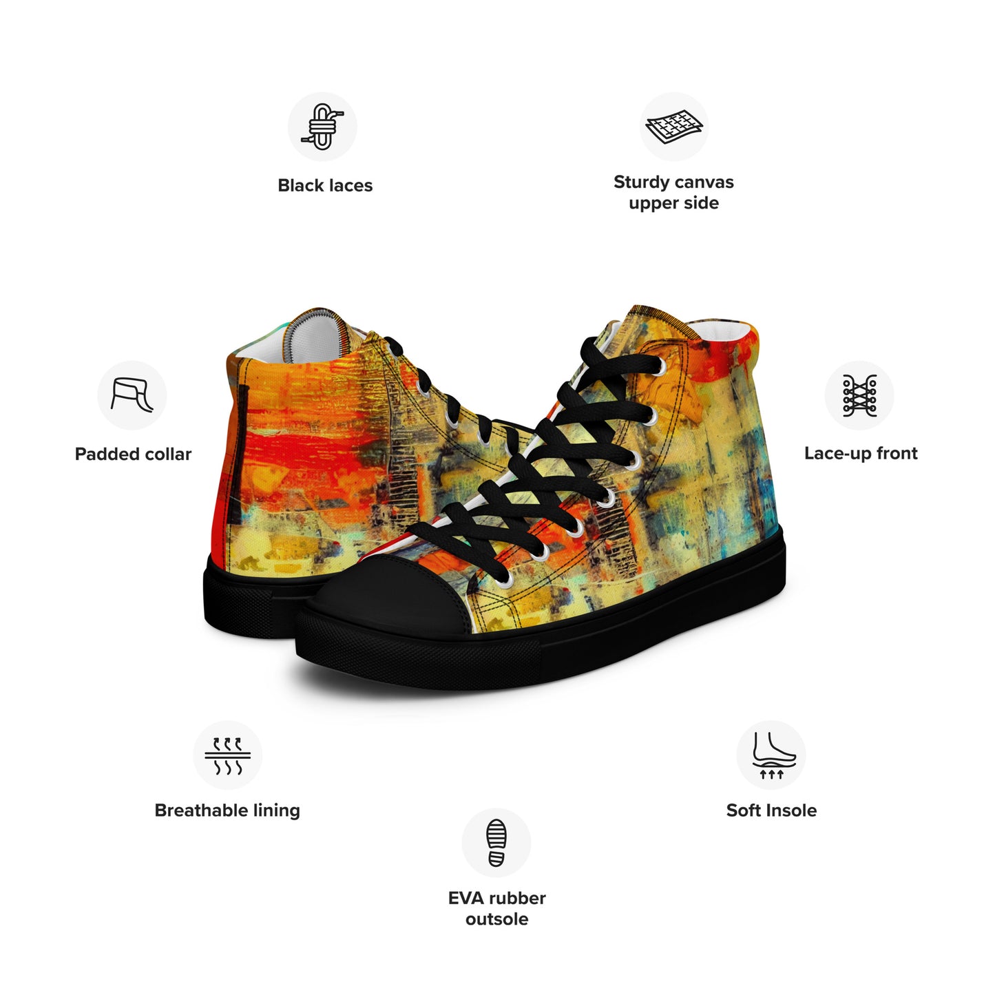 DMV 0279 Avant Garde Men’s high top canvas shoes