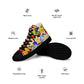 DMV 0784 Floral Men’s high top canvas shoes