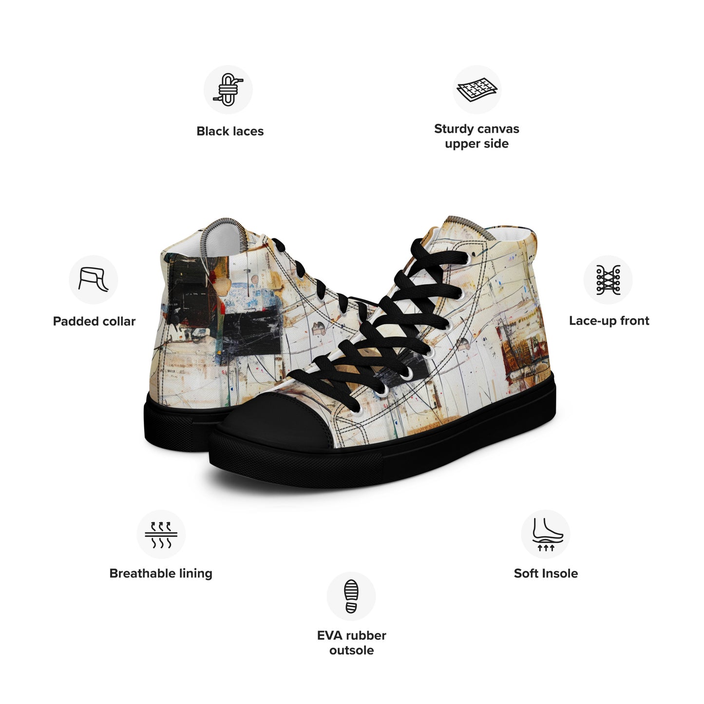 DMV 1557 Avant Garde Men’s high top canvas shoes