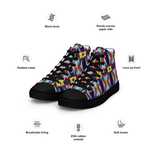 DMV 1350 Psy Artsy Men’s high top canvas shoes