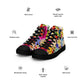 DMV 0784 Floral Men’s high top canvas shoes