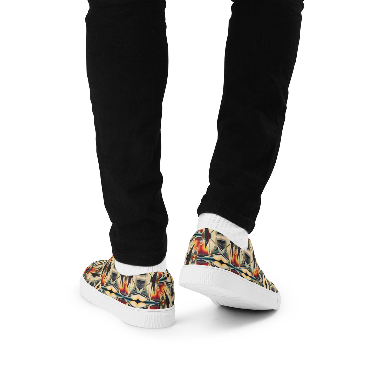 DMV 0059 Conceptual Artsy Men’s lace-up canvas shoes