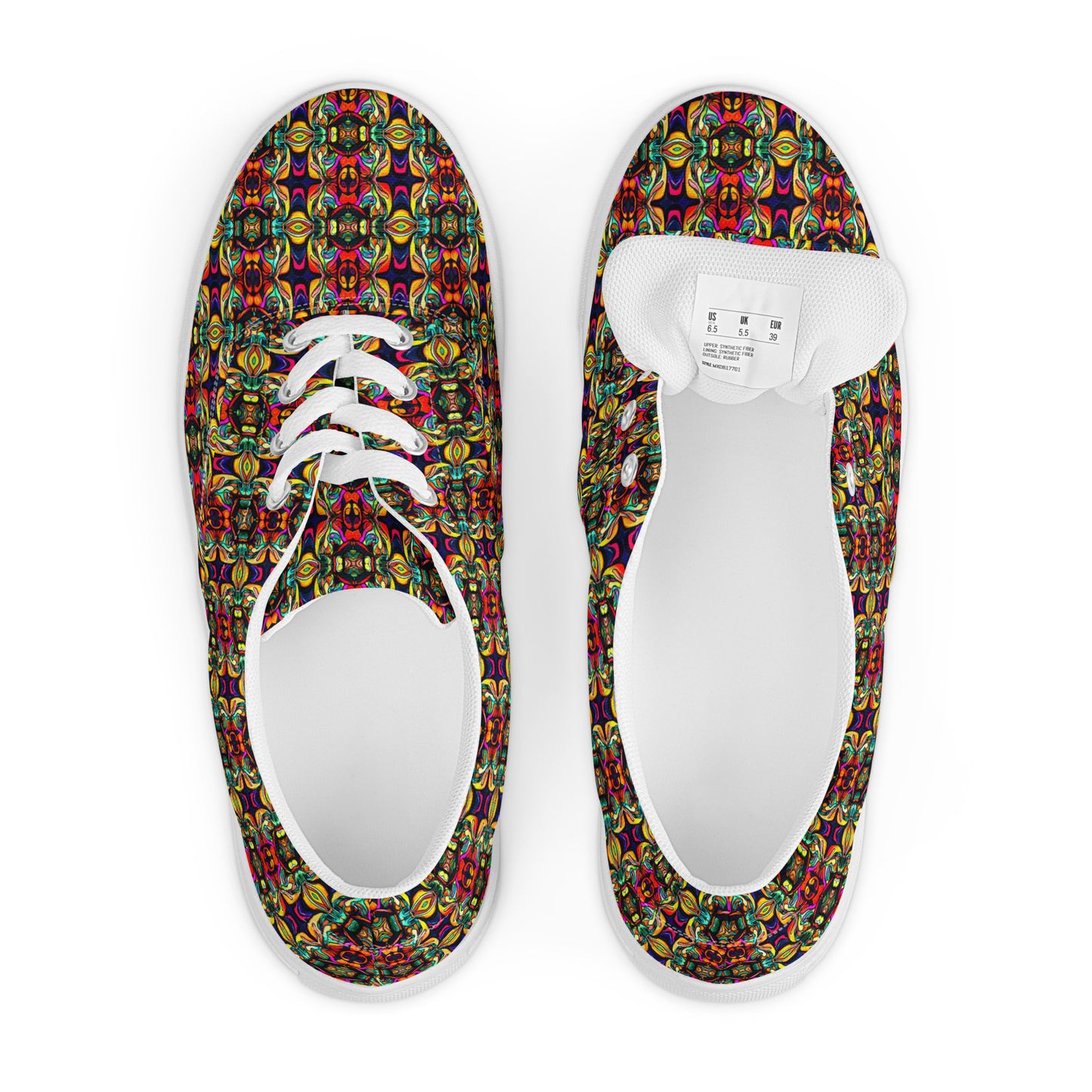 DMV 0166 Psy Artsy Men’s lace-up canvas shoes