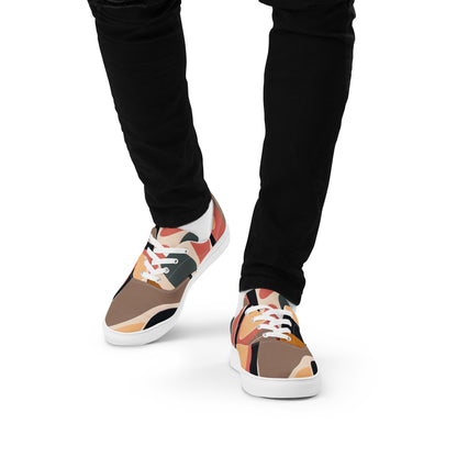 DMV 0121 Abstract Art Men’s lace-up canvas shoes