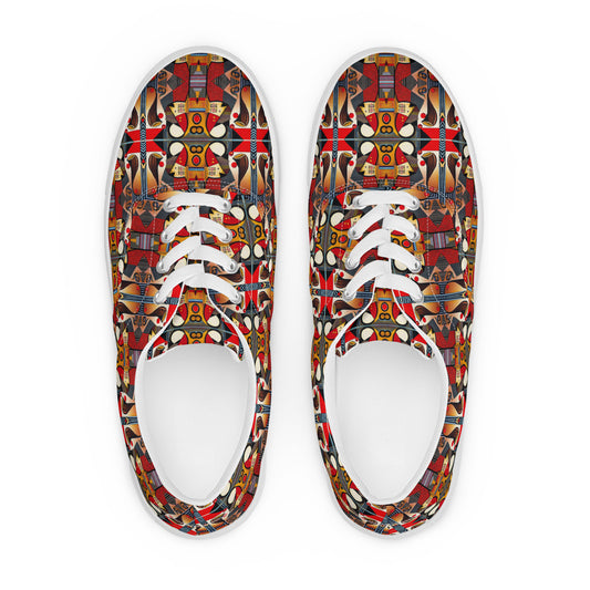 DMV 0208 Chic Boho Men’s lace-up canvas shoes