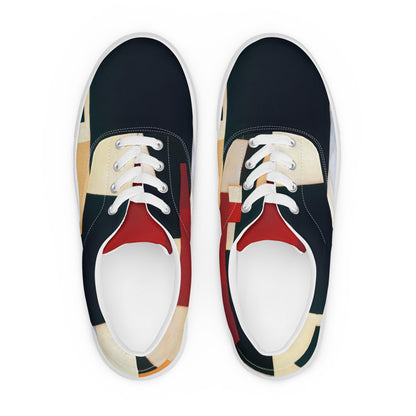 DMV 0223 Abstract Art Men’s lace-up canvas shoes