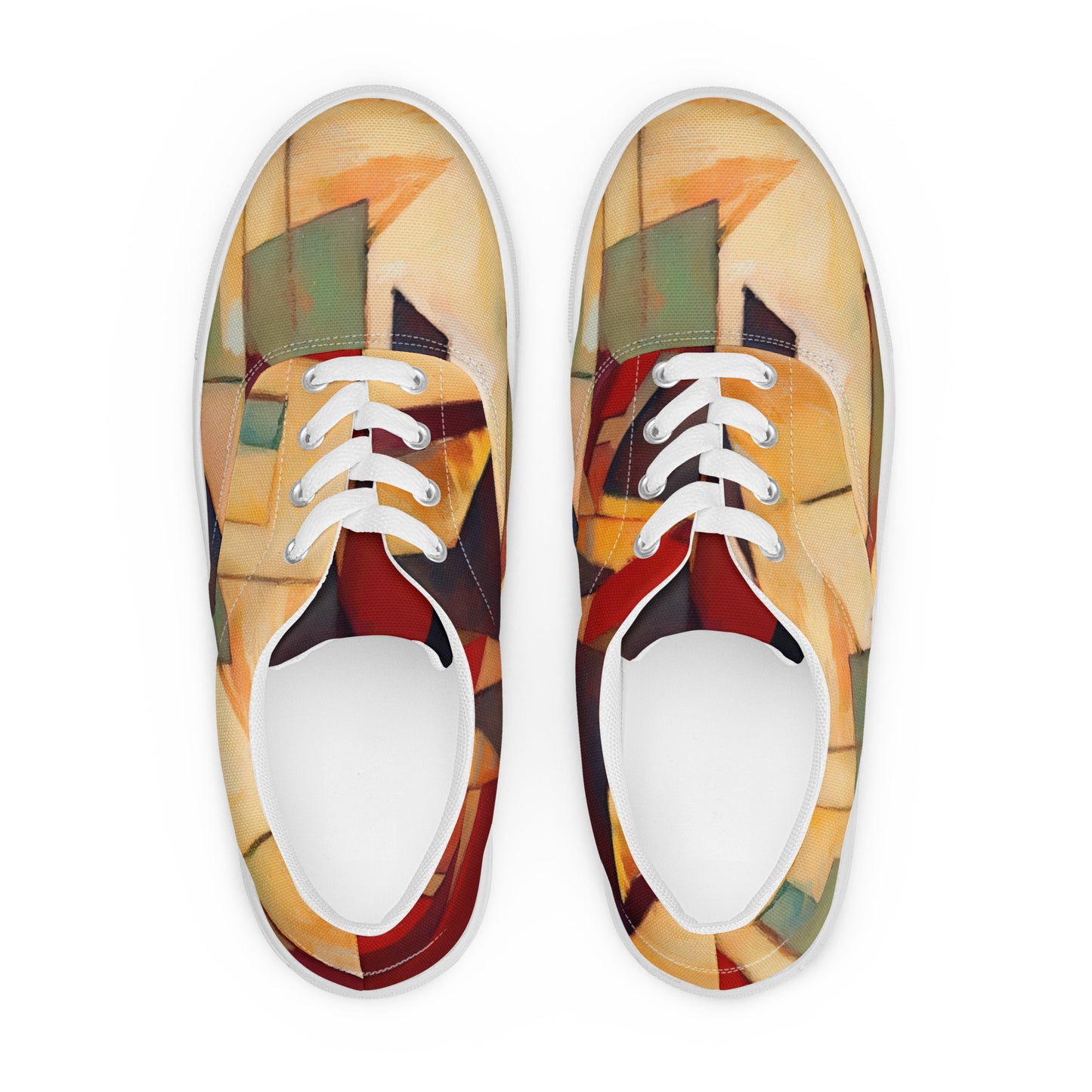 DMV 0251 Abstract Art Men’s lace-up canvas shoes