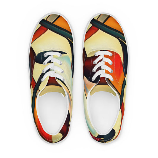 DMV 0181 Abstract Art Men’s lace-up canvas shoes