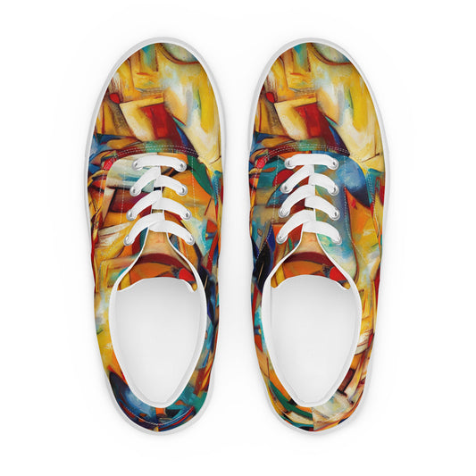 DMV 0416 Abstract Art Men’s lace-up canvas shoes