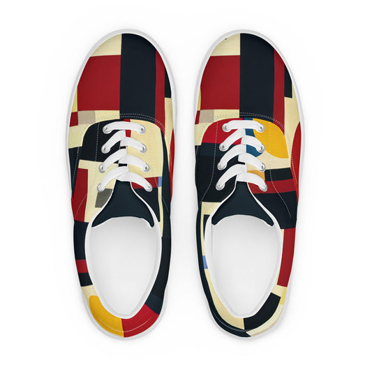 DMV 0205 Abstract Art Men’s lace-up canvas shoes