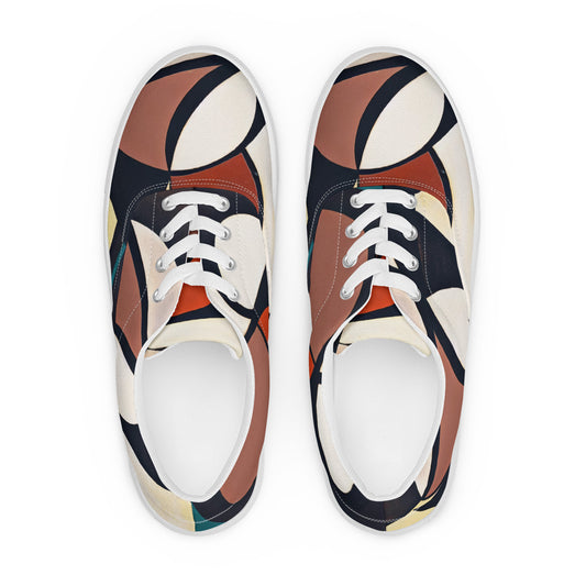 DMV 0179 Abstract Art Men’s lace-up canvas shoes