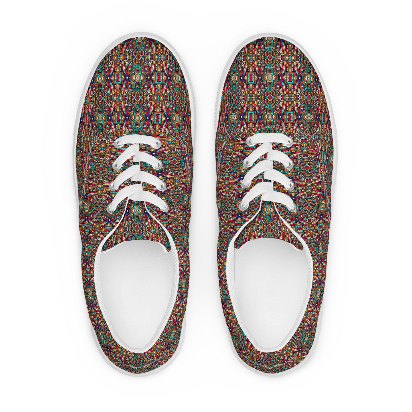 DMV 0198 Chic Boho Men’s lace-up canvas shoes