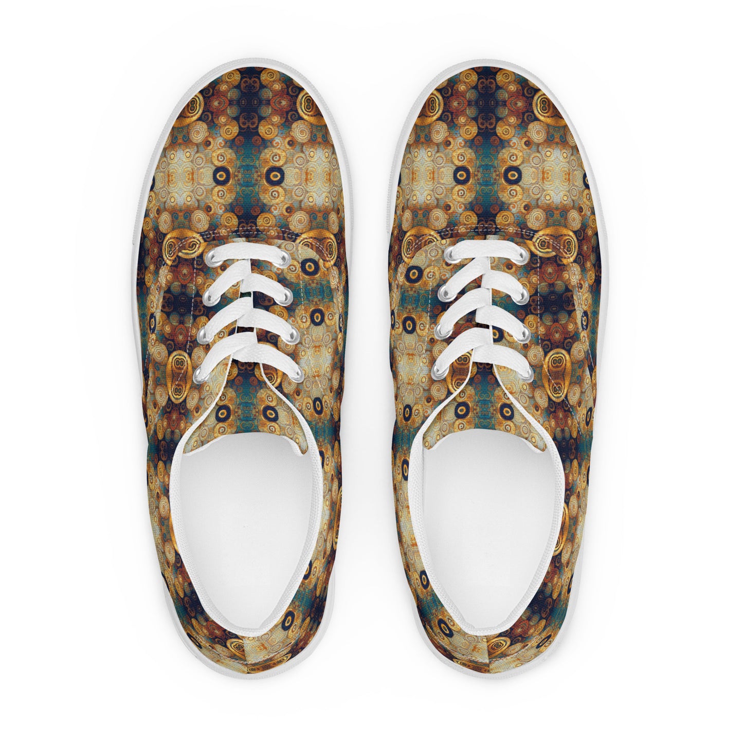 DMV 0183 Chic Boho Men’s lace-up canvas shoes