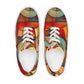 DMV 0298 Retro Art Men’s lace-up canvas shoes