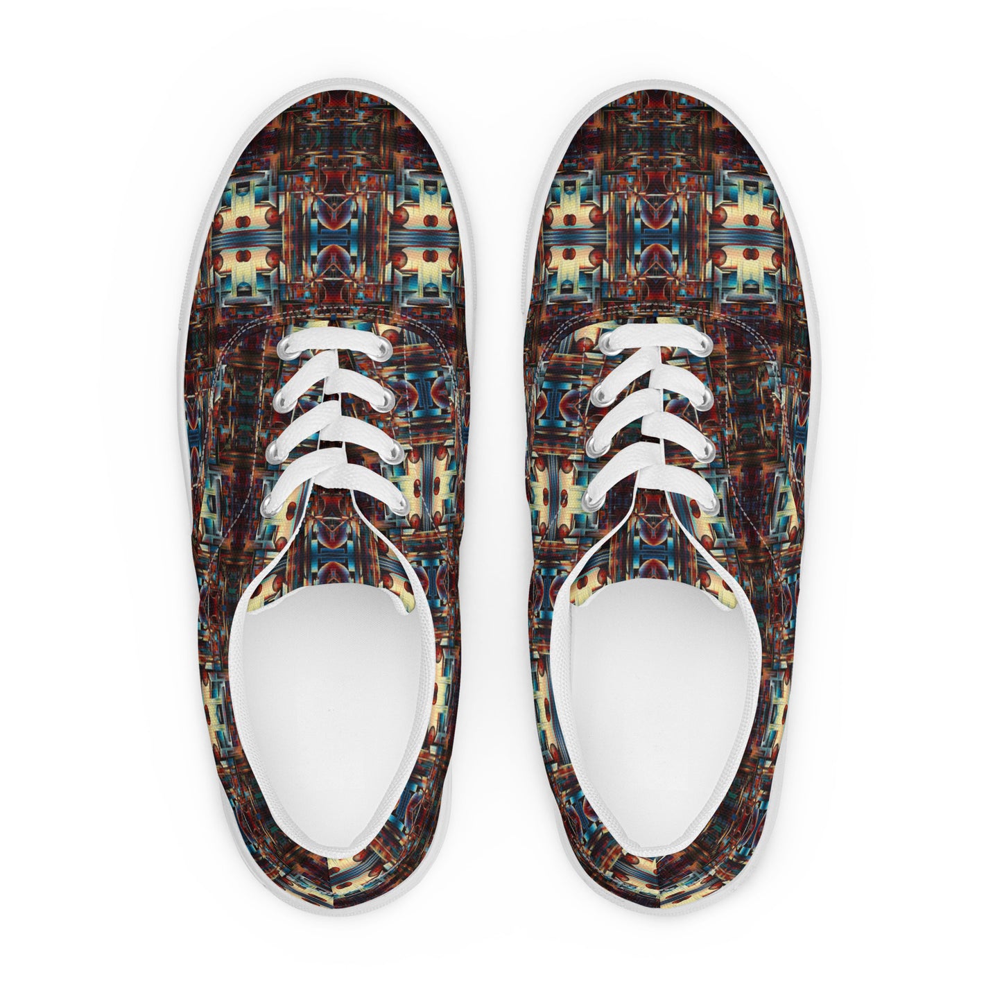 DMV 0188 Conceptual Artsy Men’s lace-up canvas shoes