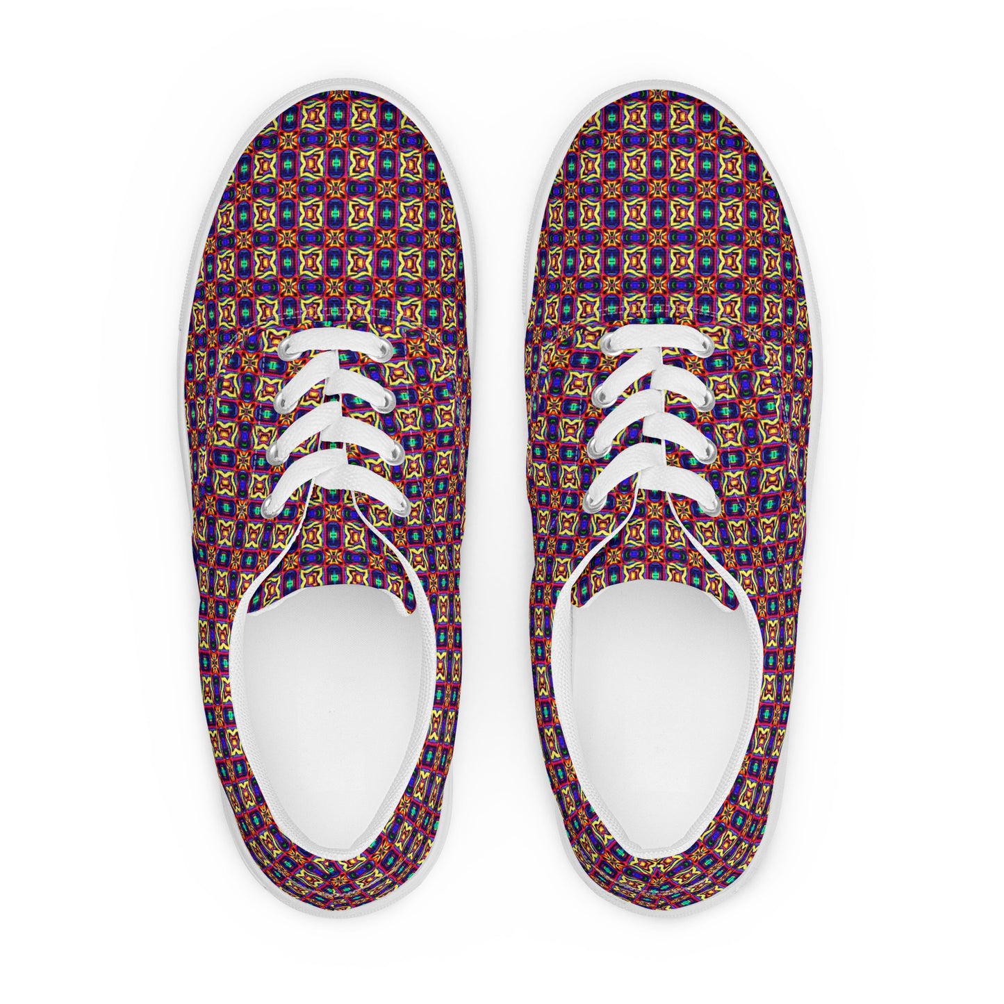 DMV 0199 Chic Boho Men’s lace-up canvas shoes