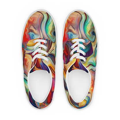 DMV 1511 Abstract Art Men’s lace-up canvas shoes