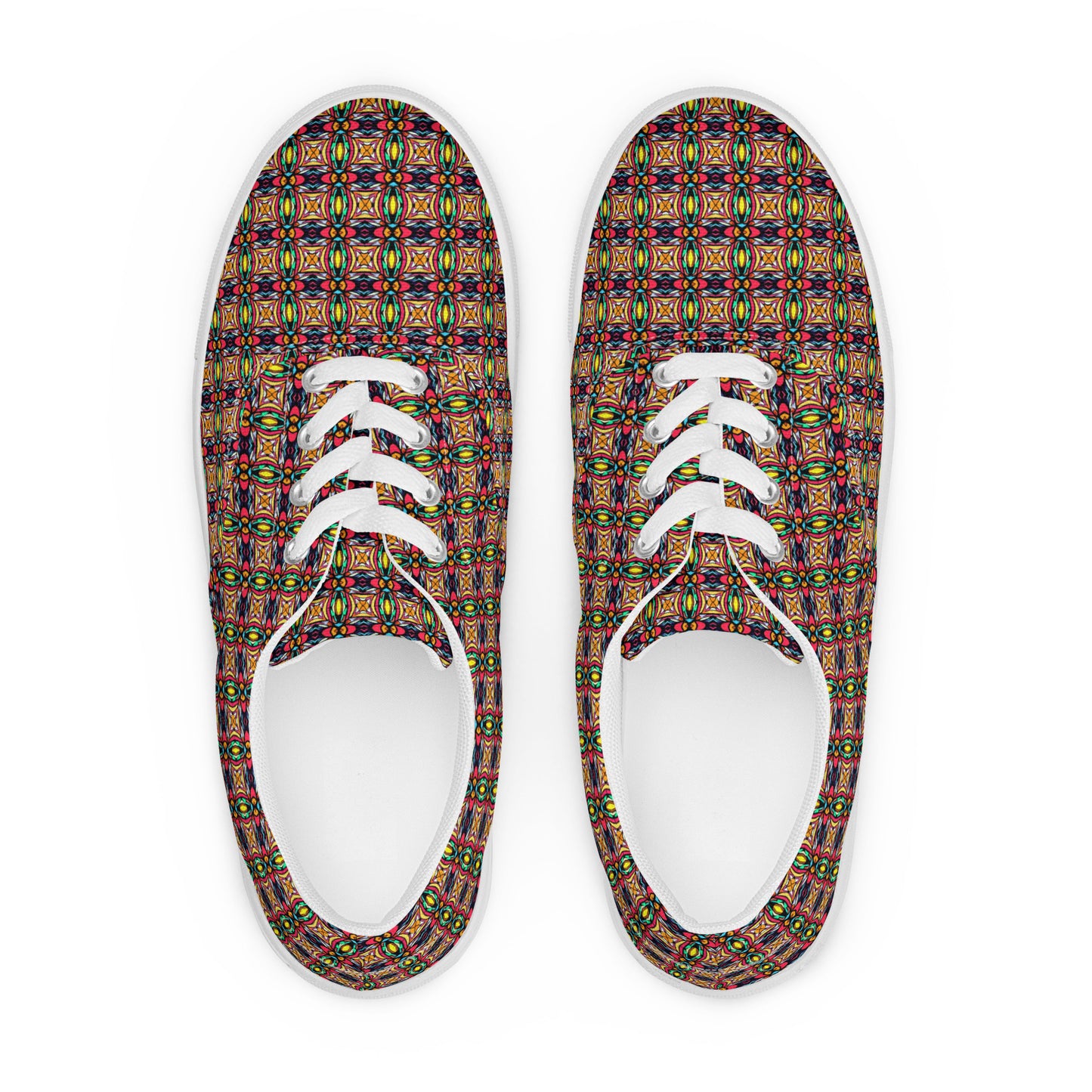 DMV 0291 Chic Boho Men’s lace-up canvas shoes