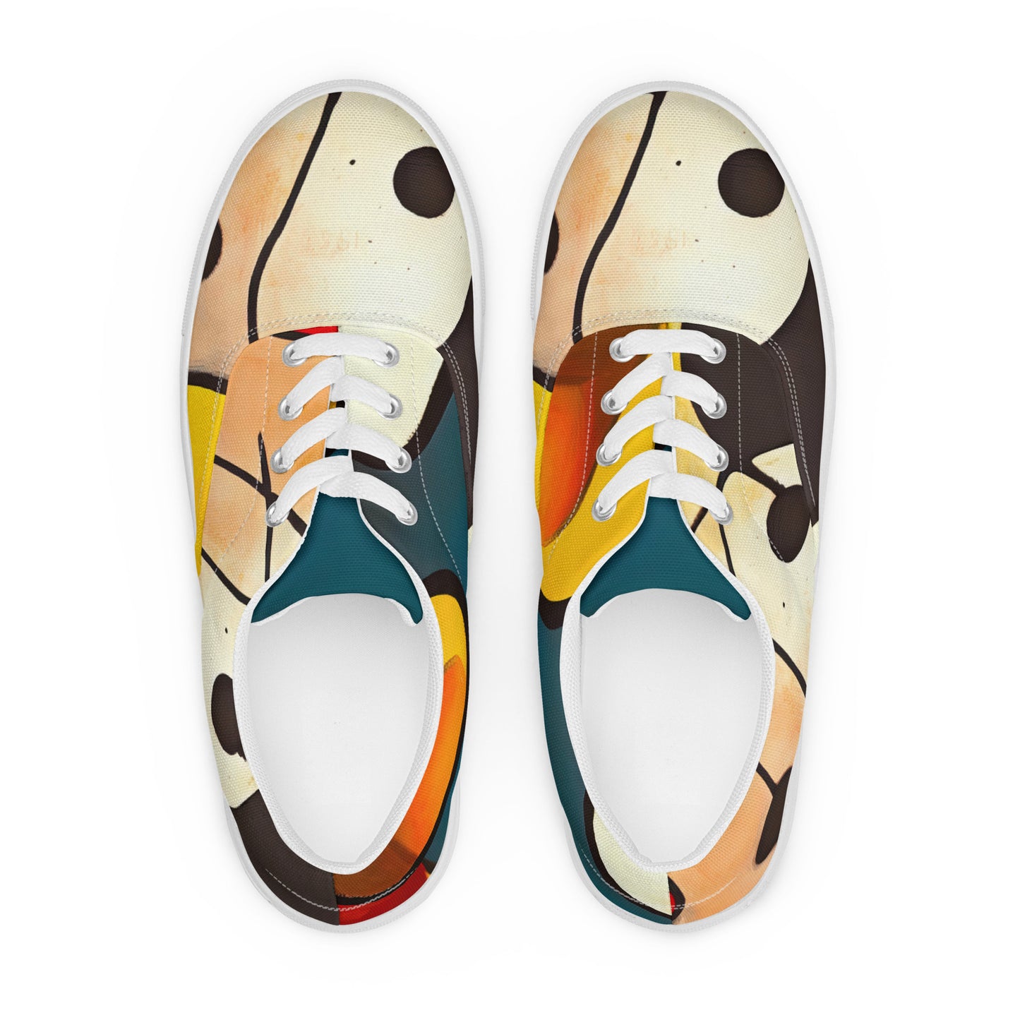 DMV 0695 Retro Art Men’s lace-up canvas shoes