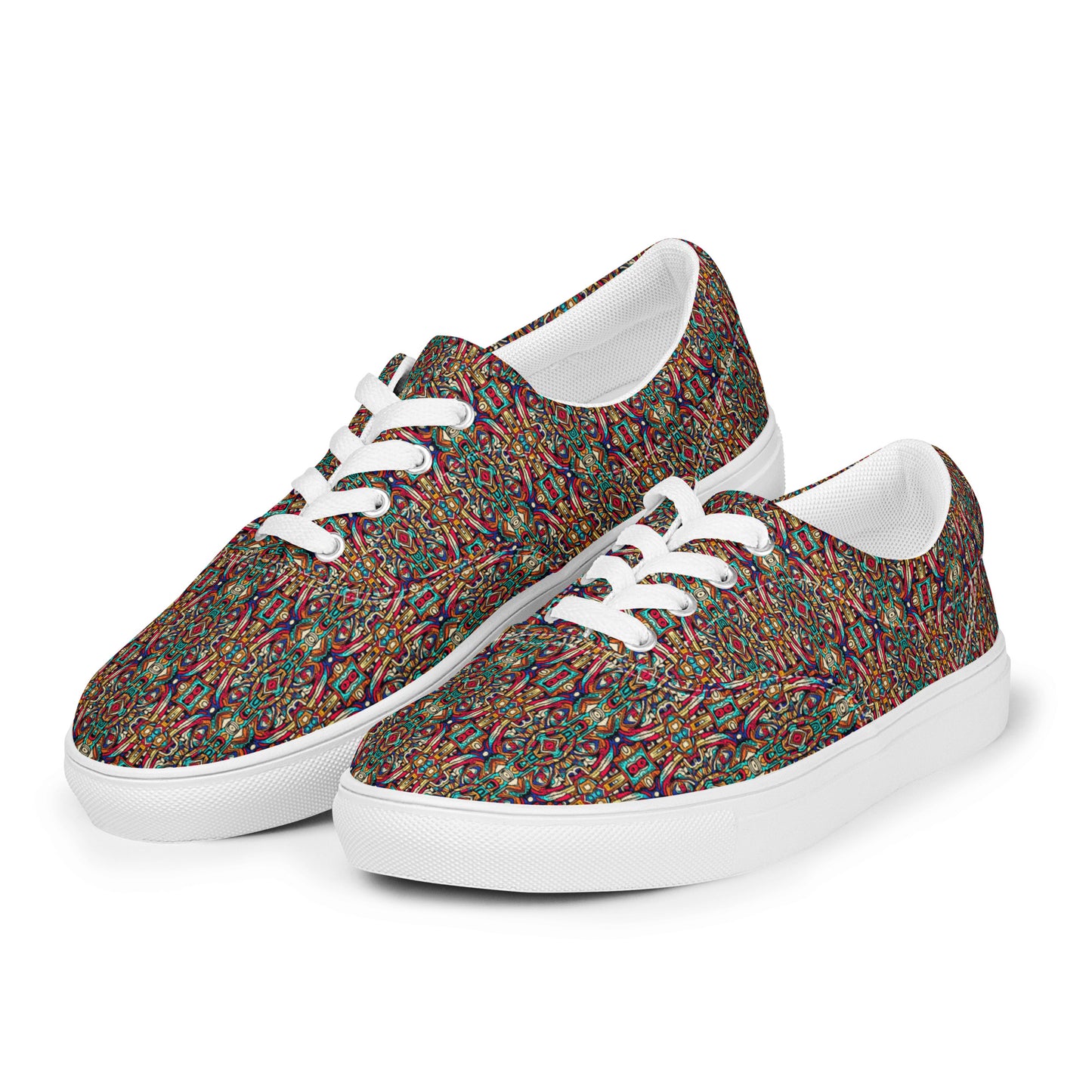 DMV 0198 Chic Boho Men’s lace-up canvas shoes