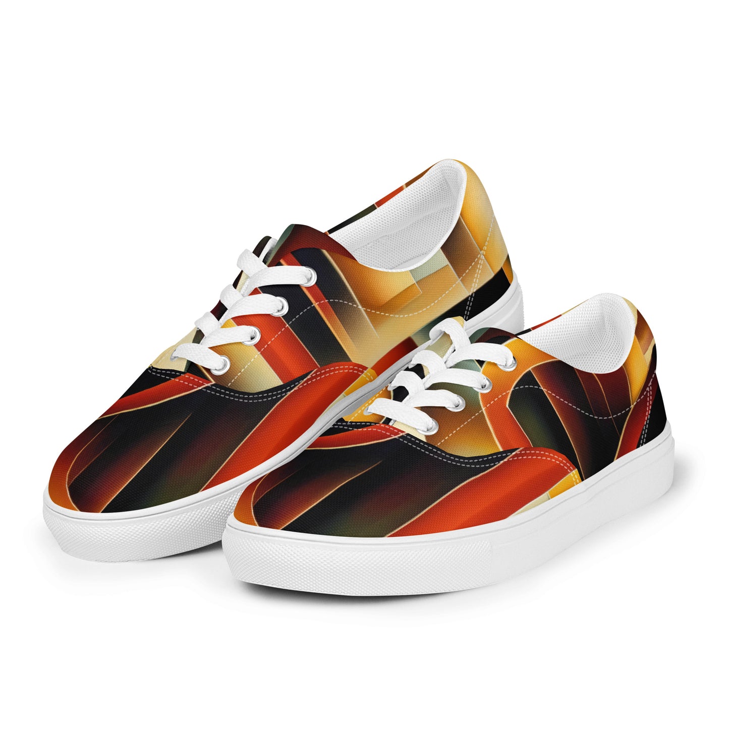 DMV 0261 Retro Art Men’s lace-up canvas shoes