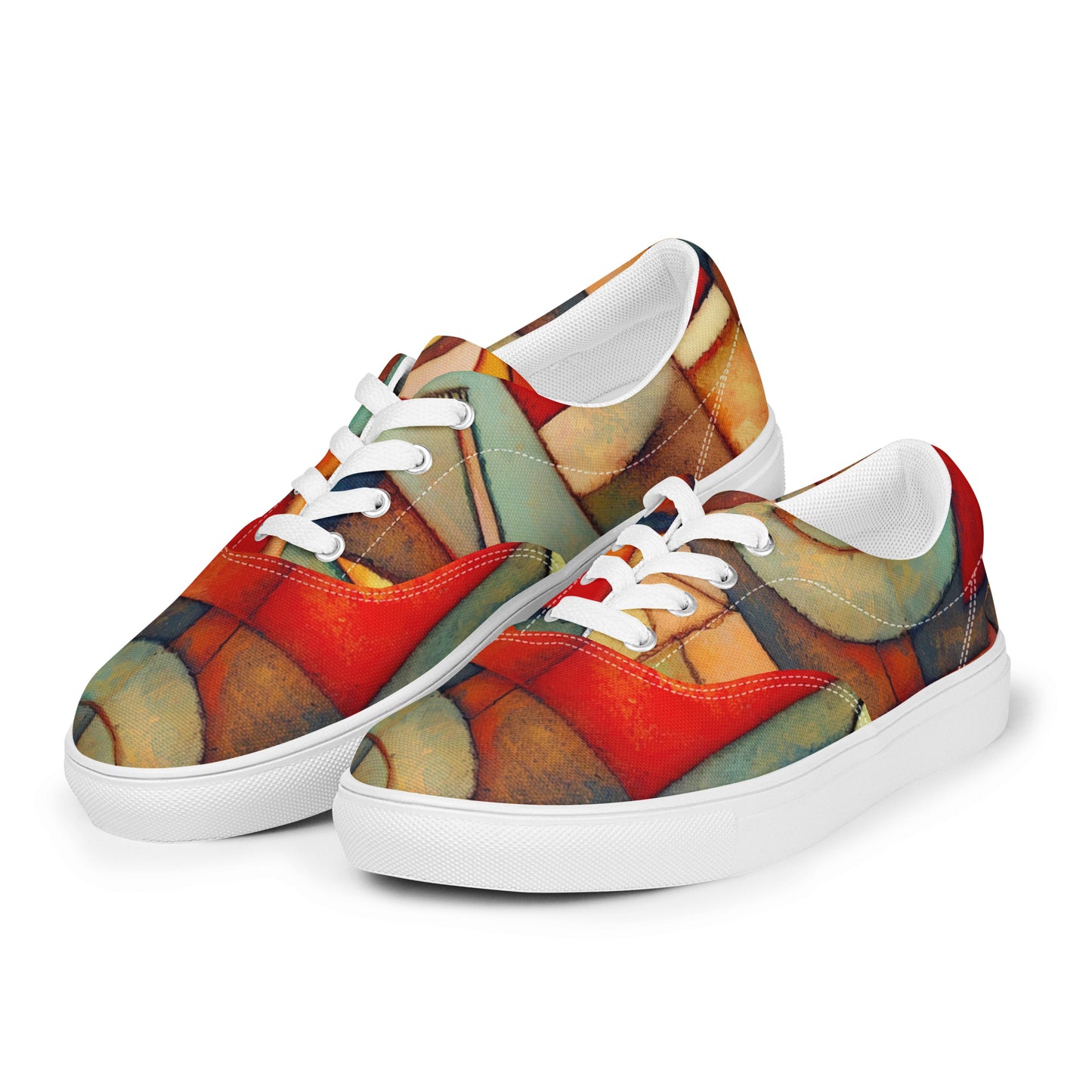 DMV 0298 Retro Art Men’s lace-up canvas shoes