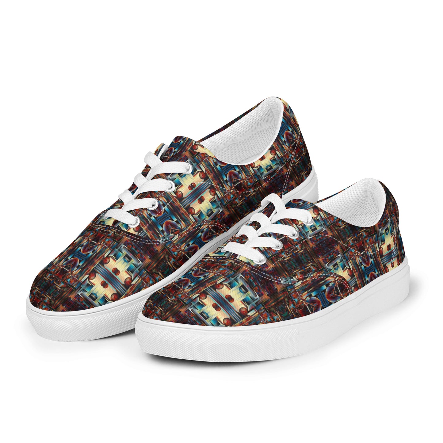 DMV 0188 Conceptual Artsy Men’s lace-up canvas shoes