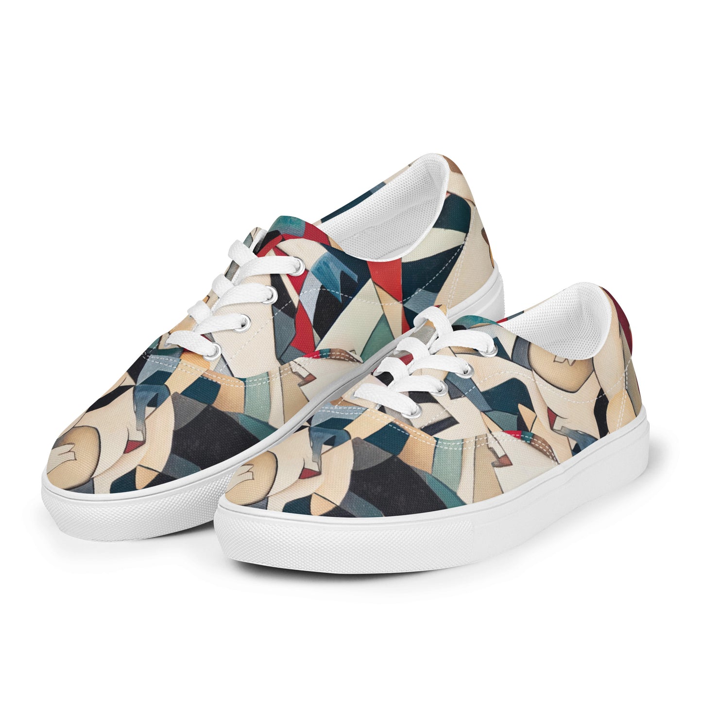 DMV 0508 Abstract Art Men’s lace-up canvas shoes