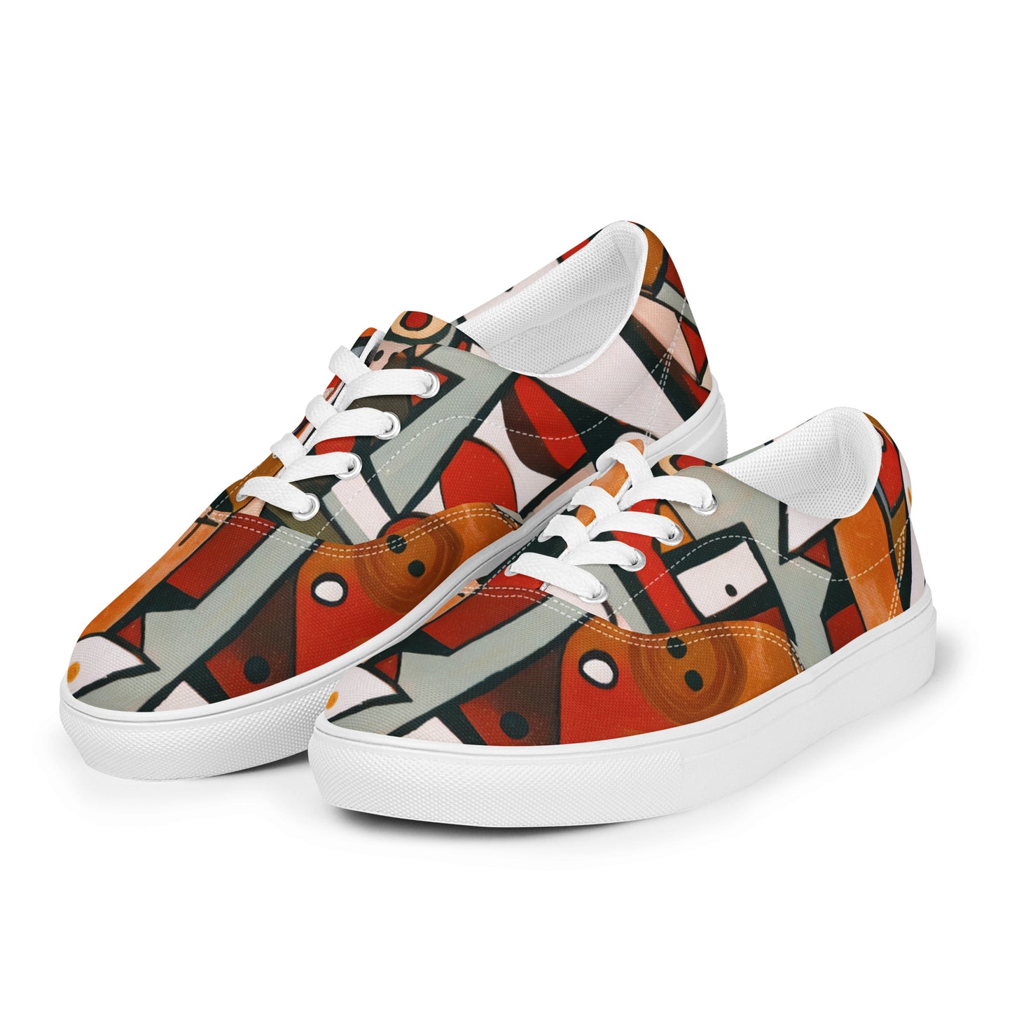 DMV 0522 Retro Art Men’s lace-up canvas shoes