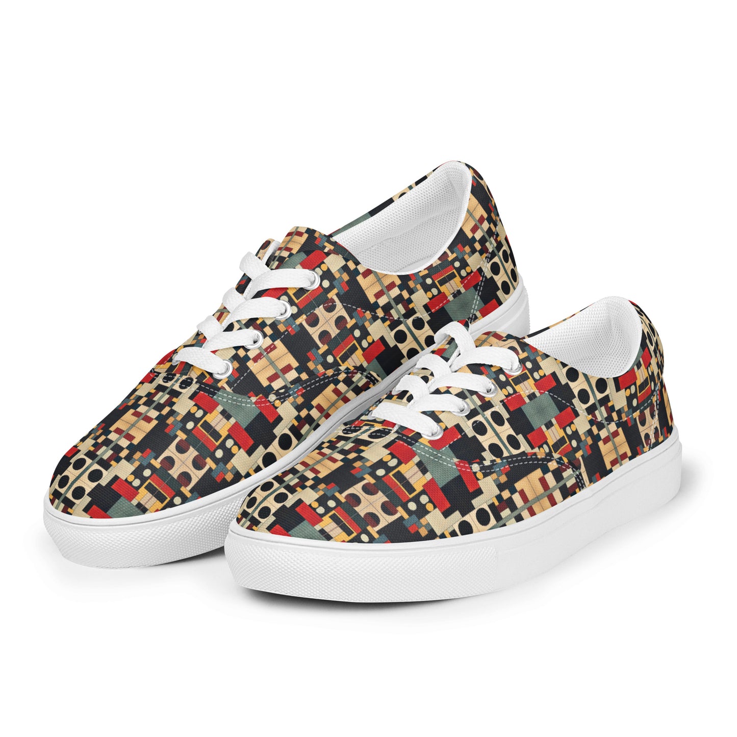 DMV 0510 Geo Boho Men’s lace-up canvas shoes