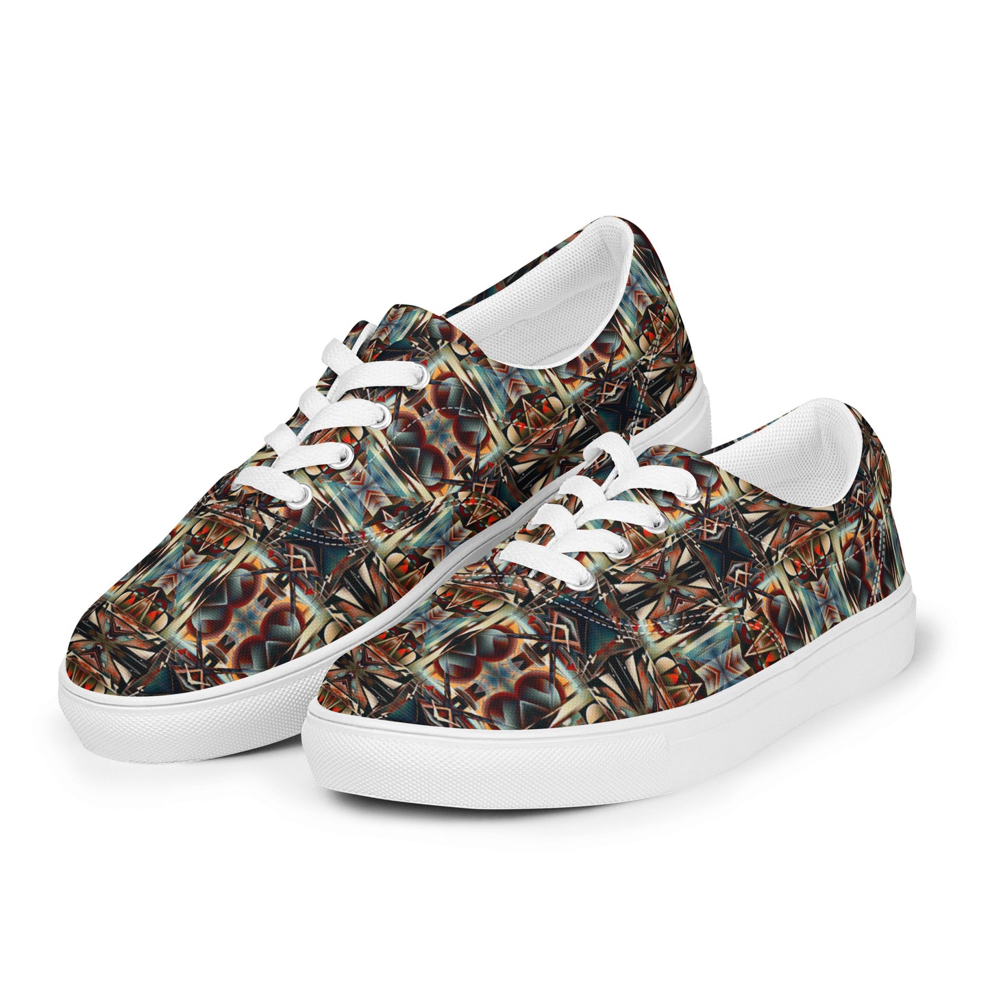 DMV 1045 Conceptual Artsy Men’s lace-up canvas shoes