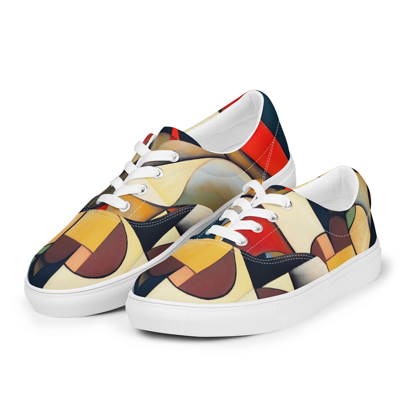 DMV 1755 Abstract Art Men’s lace-up canvas shoes