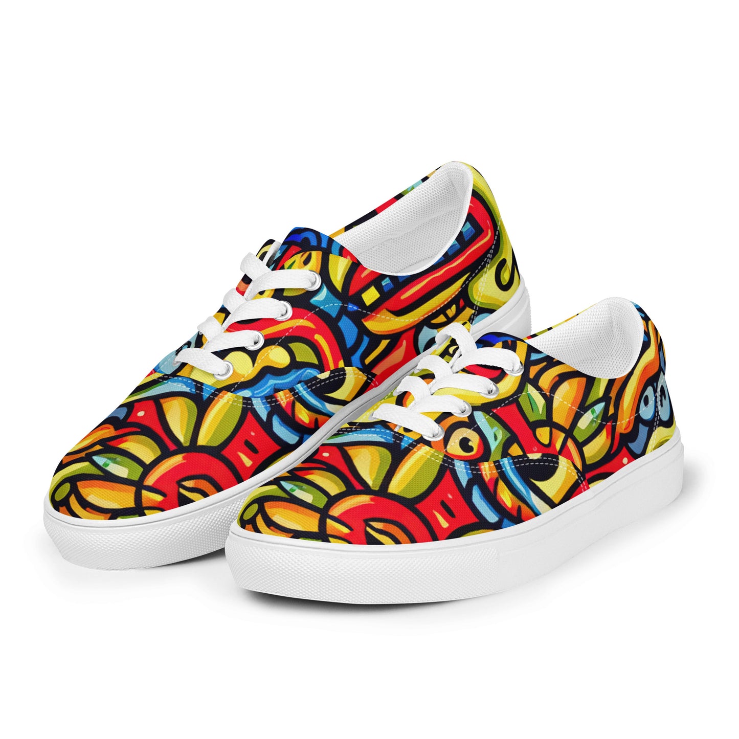 DMV 0458 Psy Art Men’s lace-up canvas shoes