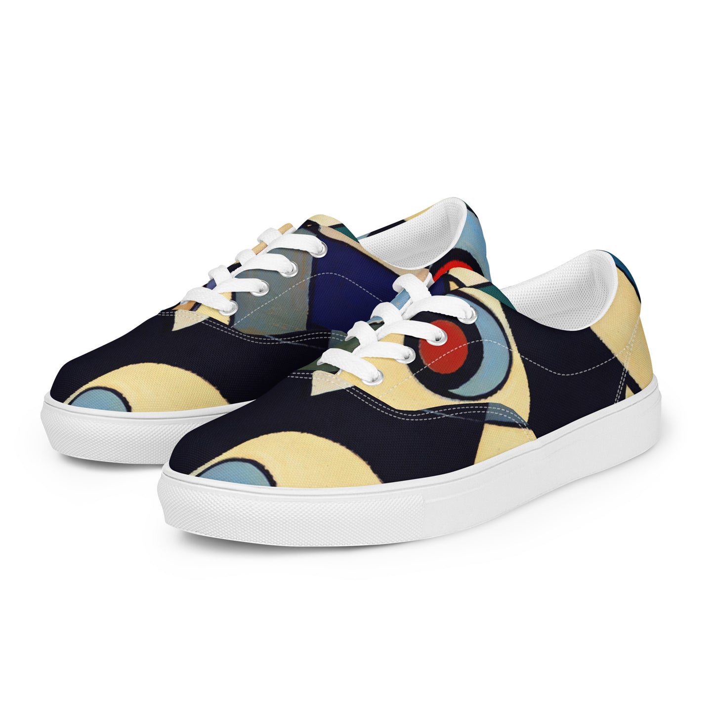 DMV 0234 Abstract Art Men’s lace-up canvas shoes