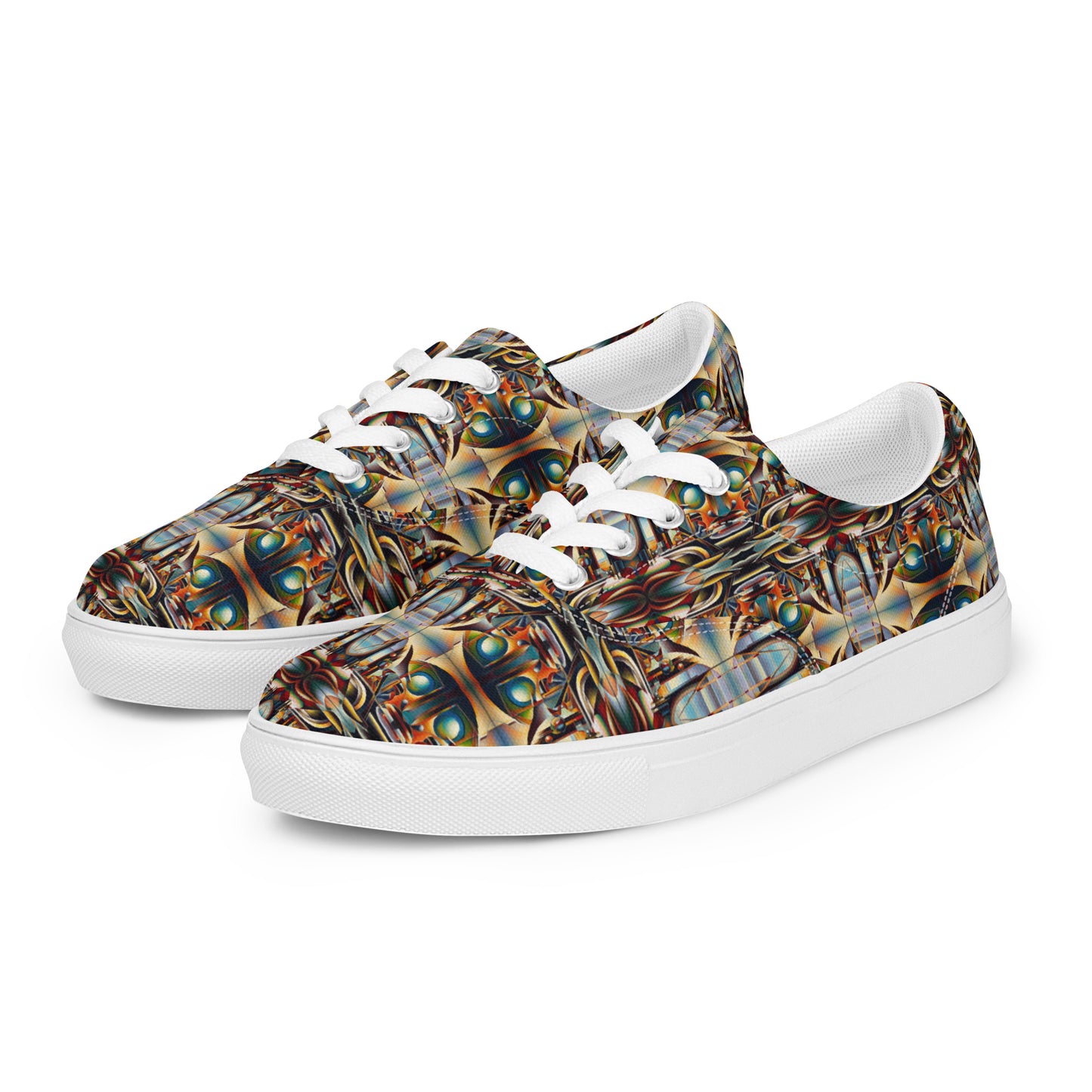 DMV 0135 Conceptual Artsy Men’s lace-up canvas shoes