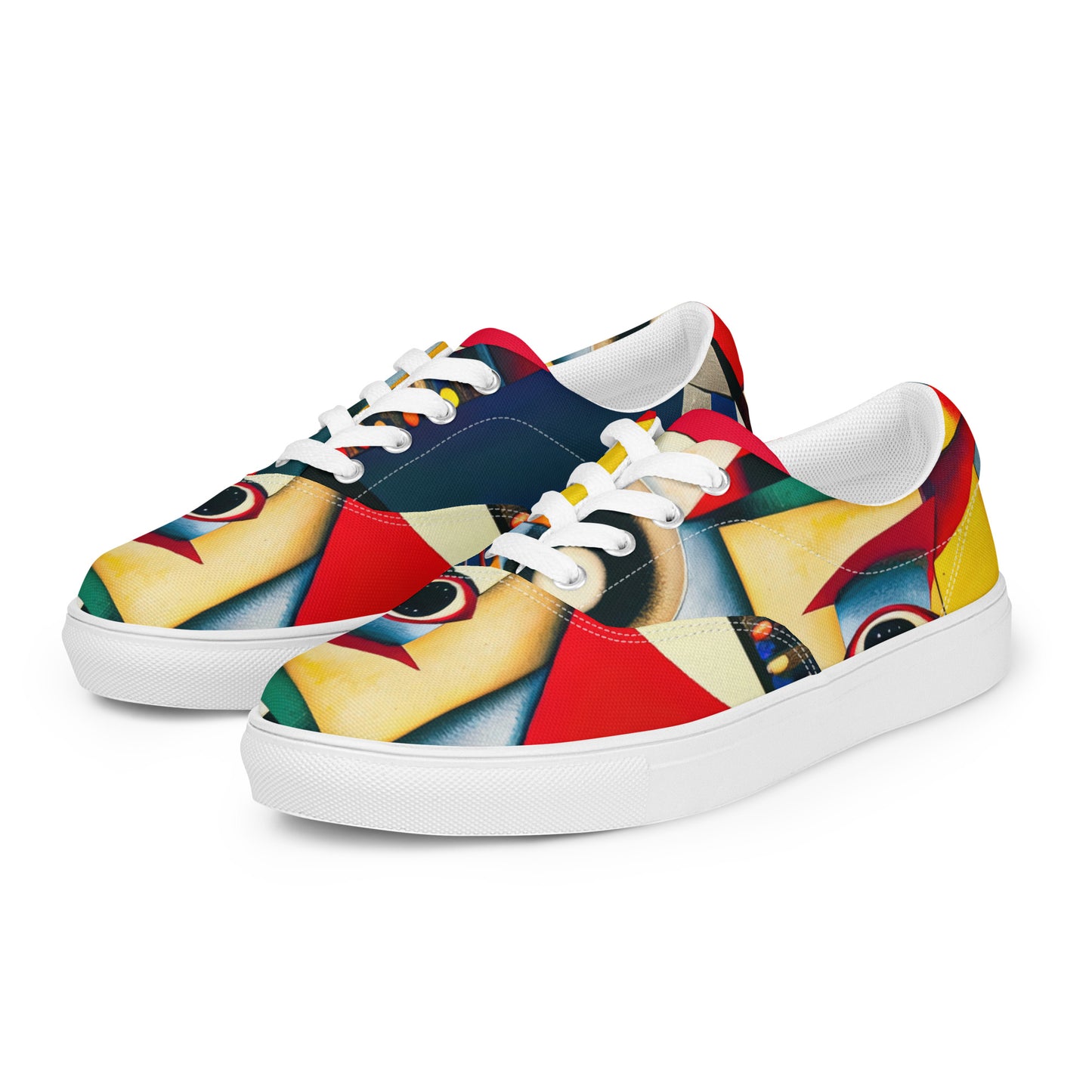 DMV 0187 Retro Art Men’s lace-up canvas shoes