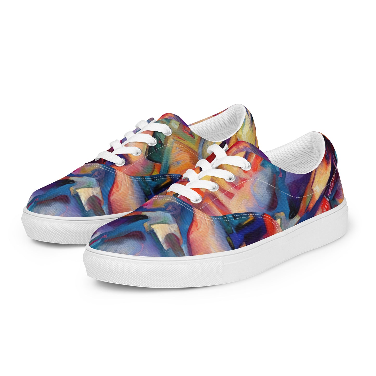 DMV 0308 Abstract Art Men’s lace-up canvas shoes