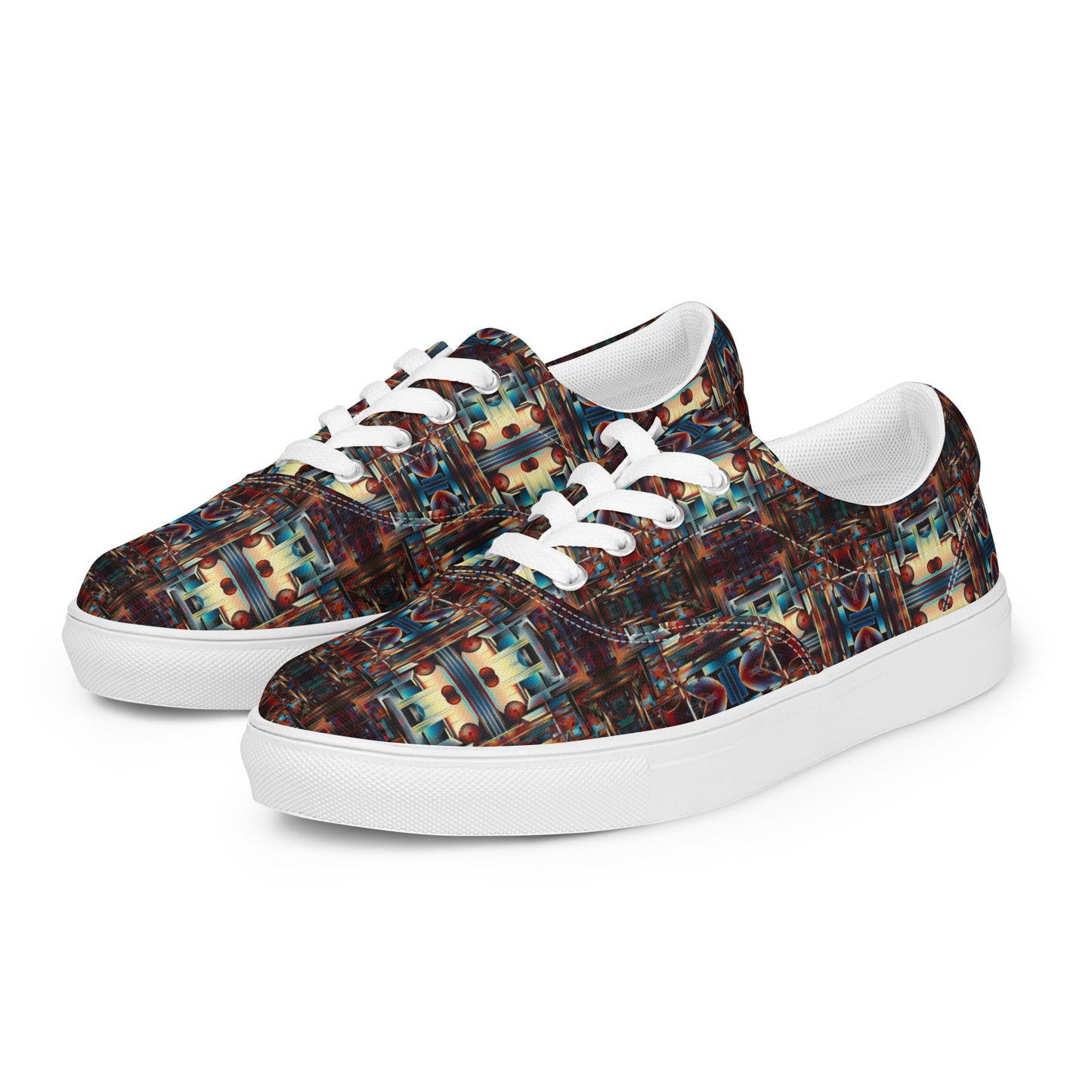 DMV 0188 Conceptual Artsy Men’s lace-up canvas shoes