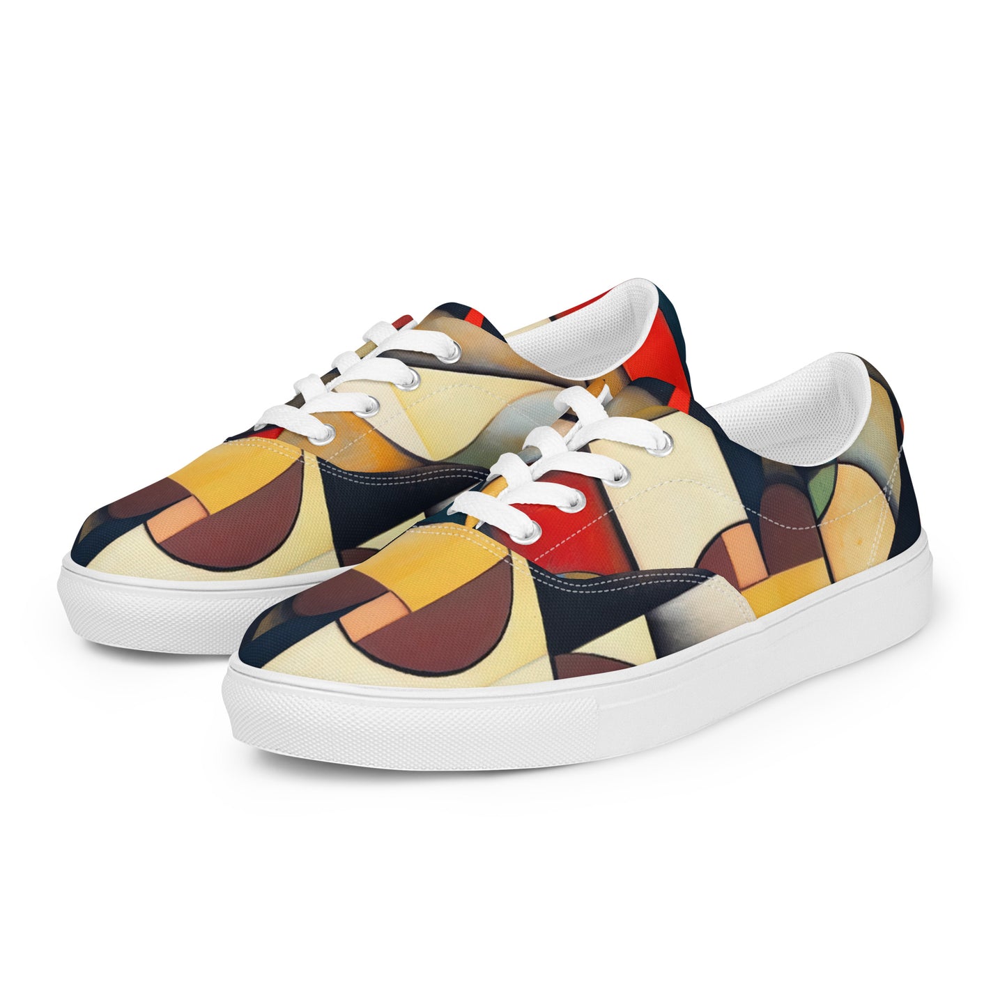 DMV 1755 Abstract Art Men’s lace-up canvas shoes