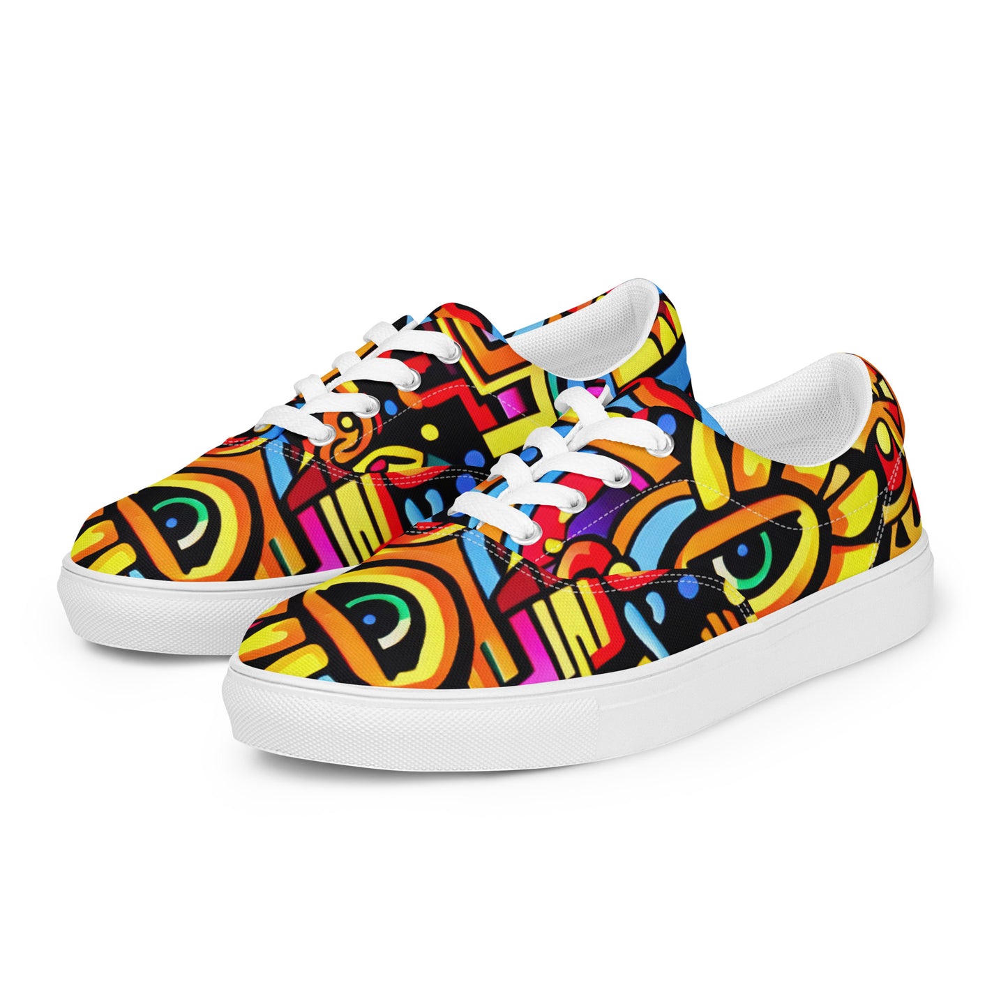 DMV 1212 Psy Art Men’s lace-up canvas shoes