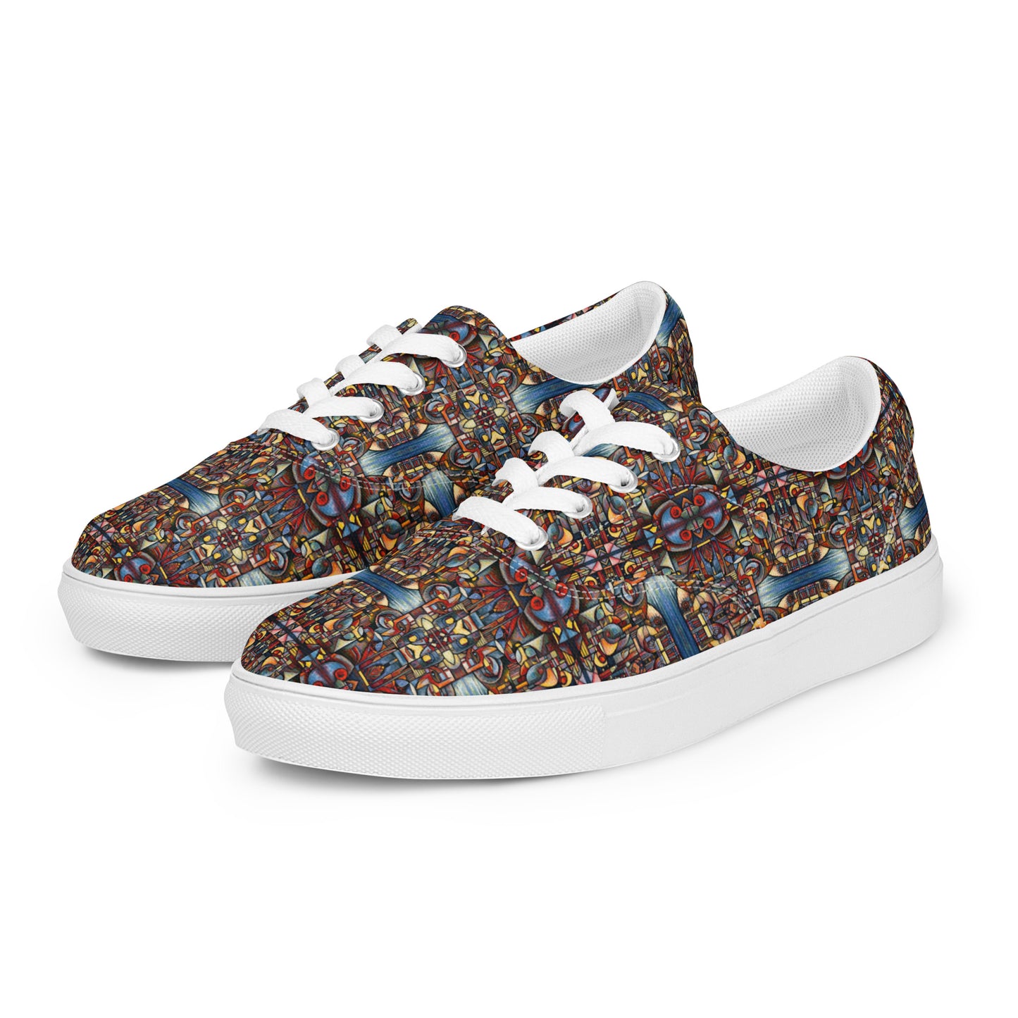 DMV 0569 Conceptual Artsy Men’s lace-up canvas shoes