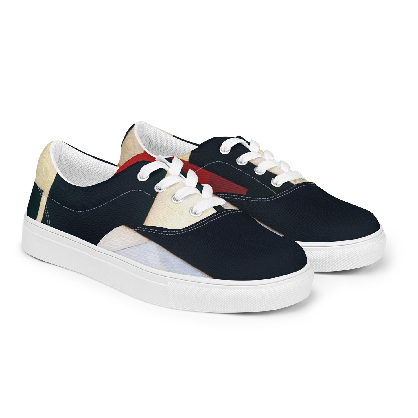 DMV 0223 Abstract Art Men’s lace-up canvas shoes