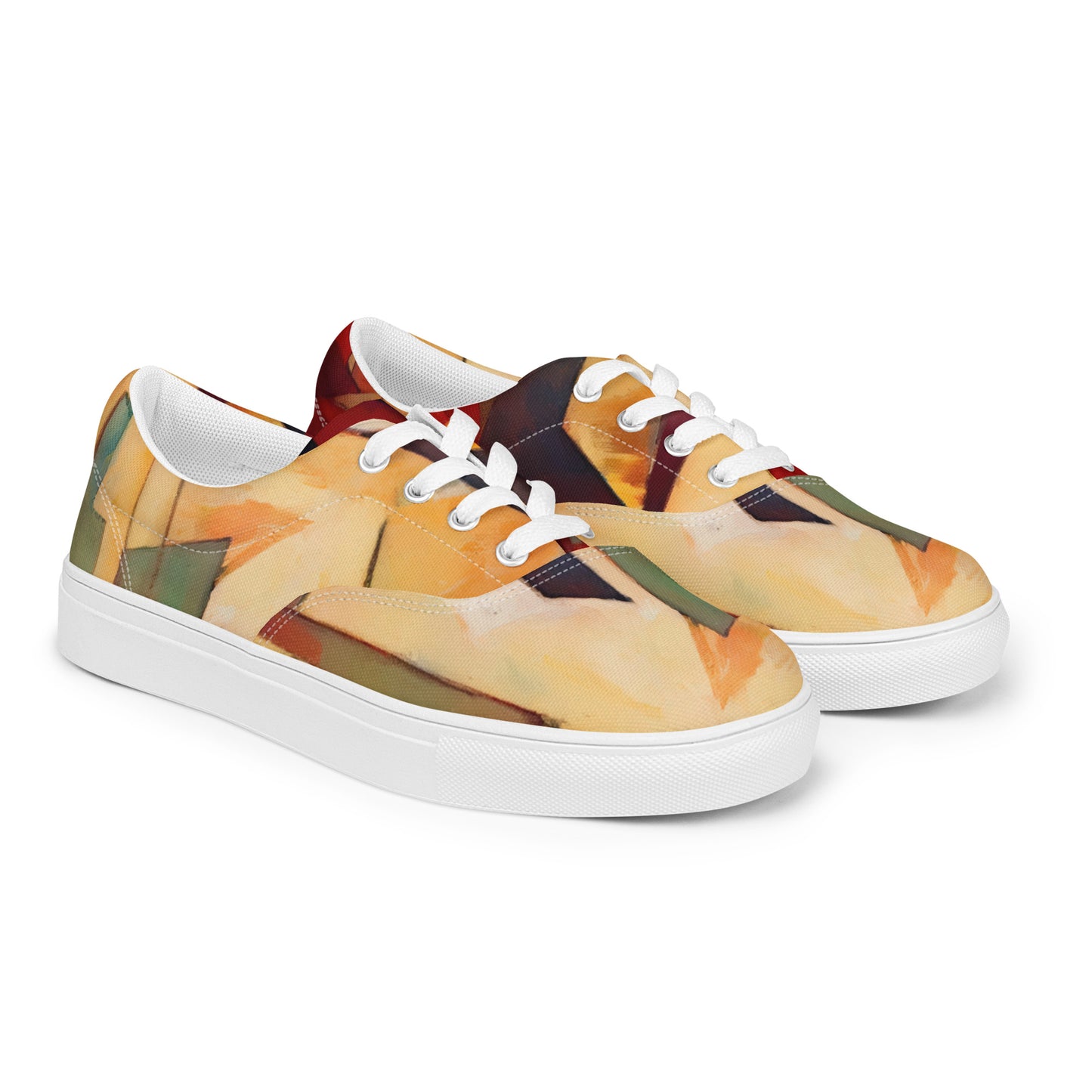 DMV 0251 Abstract Art Men’s lace-up canvas shoes