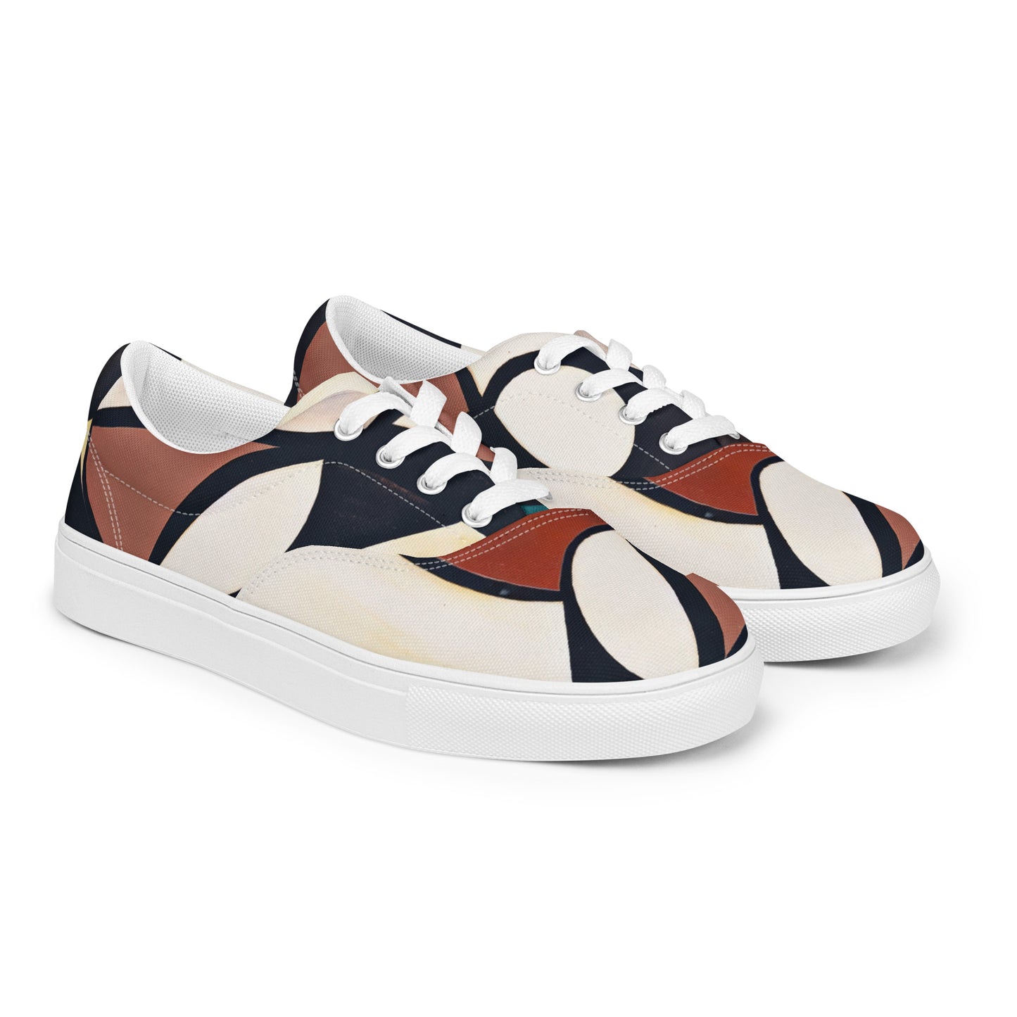 DMV 0179 Abstract Art Men’s lace-up canvas shoes