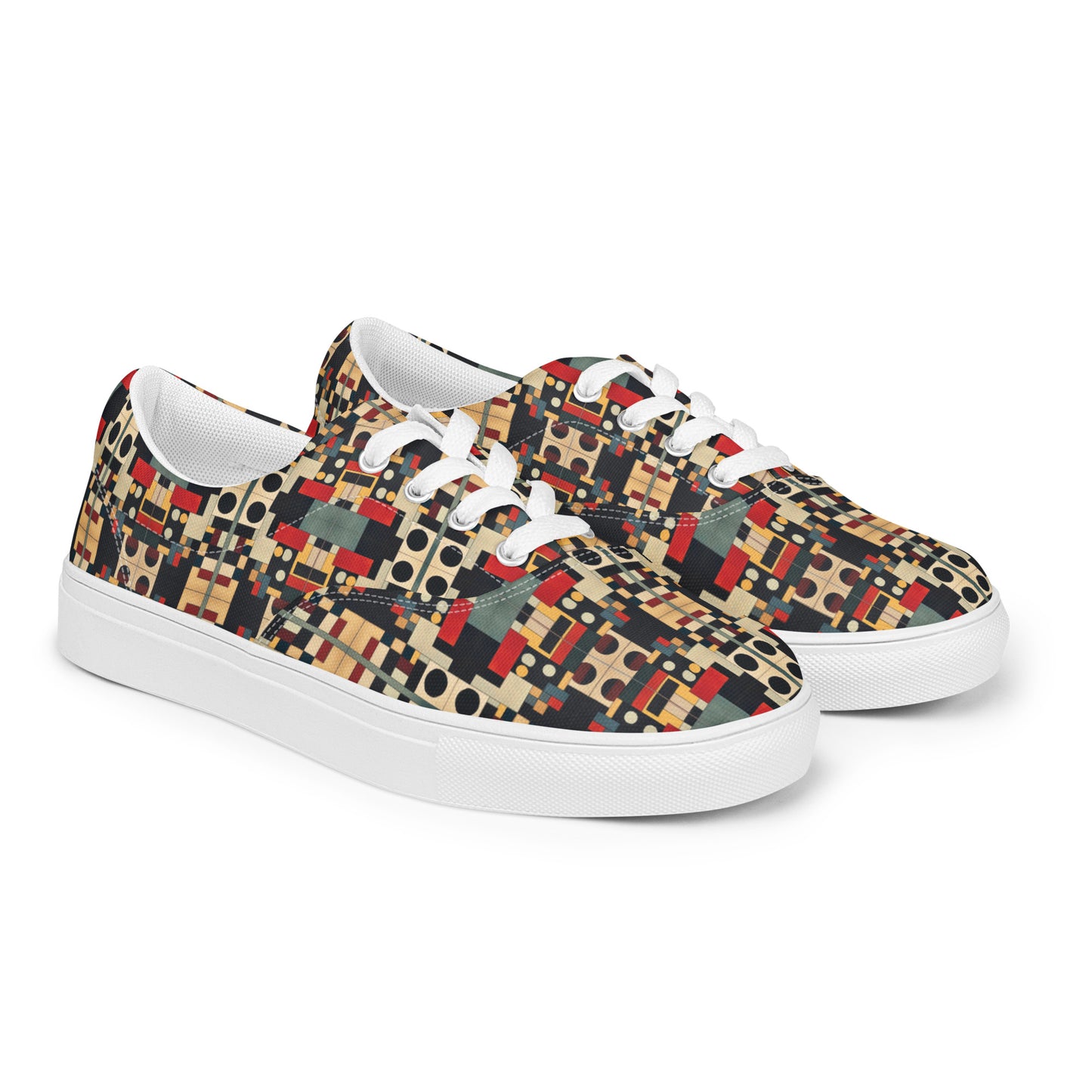 DMV 0510 Geo Boho Men’s lace-up canvas shoes