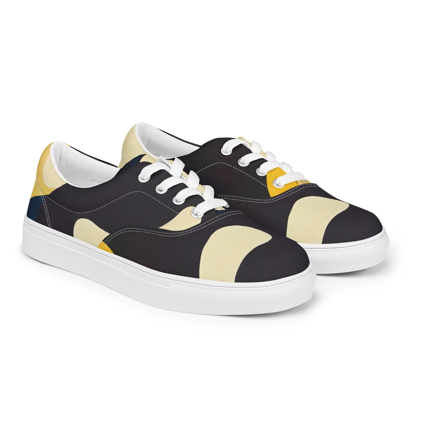 DMV 0421 Retro Art Men’s lace-up canvas shoes