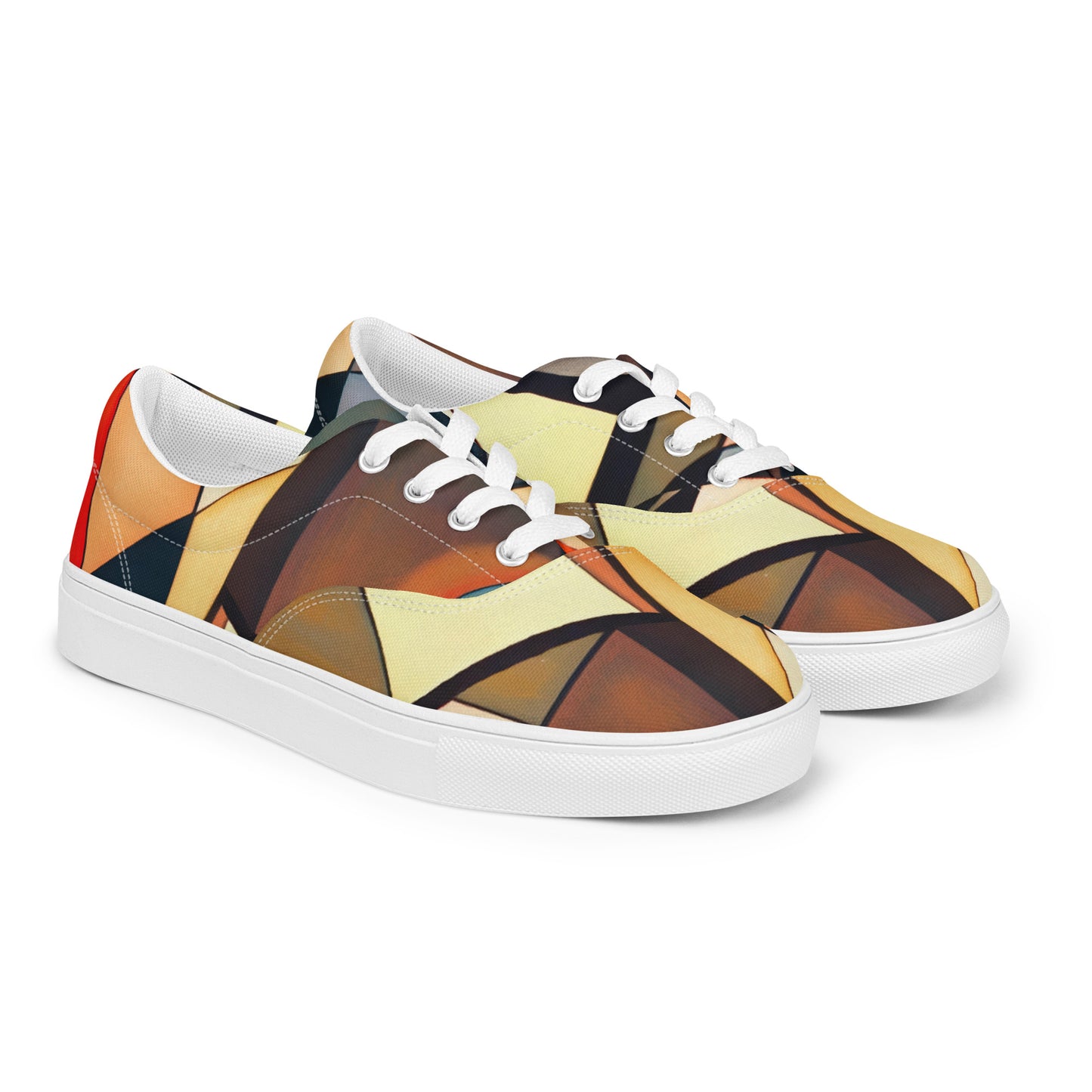 DMV 2098 Abstract Art Men’s lace-up canvas shoes