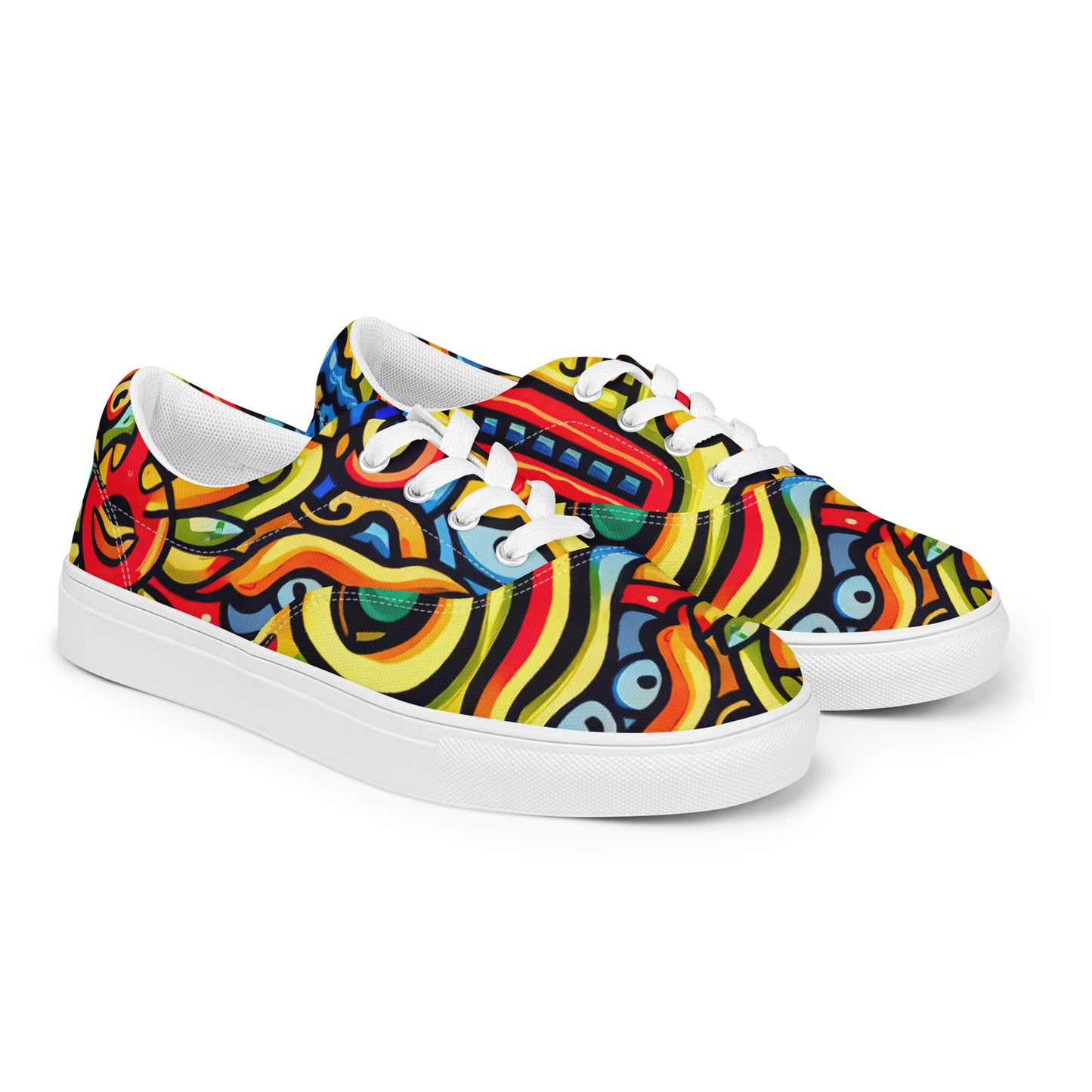 DMV 0458 Psy Art Men’s lace-up canvas shoes