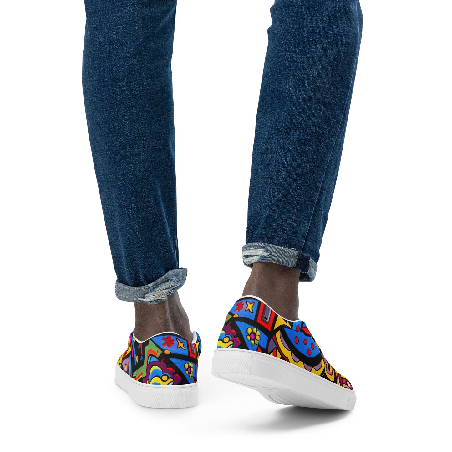 DMV 0235 Psy Art Men’s slip-on canvas shoes