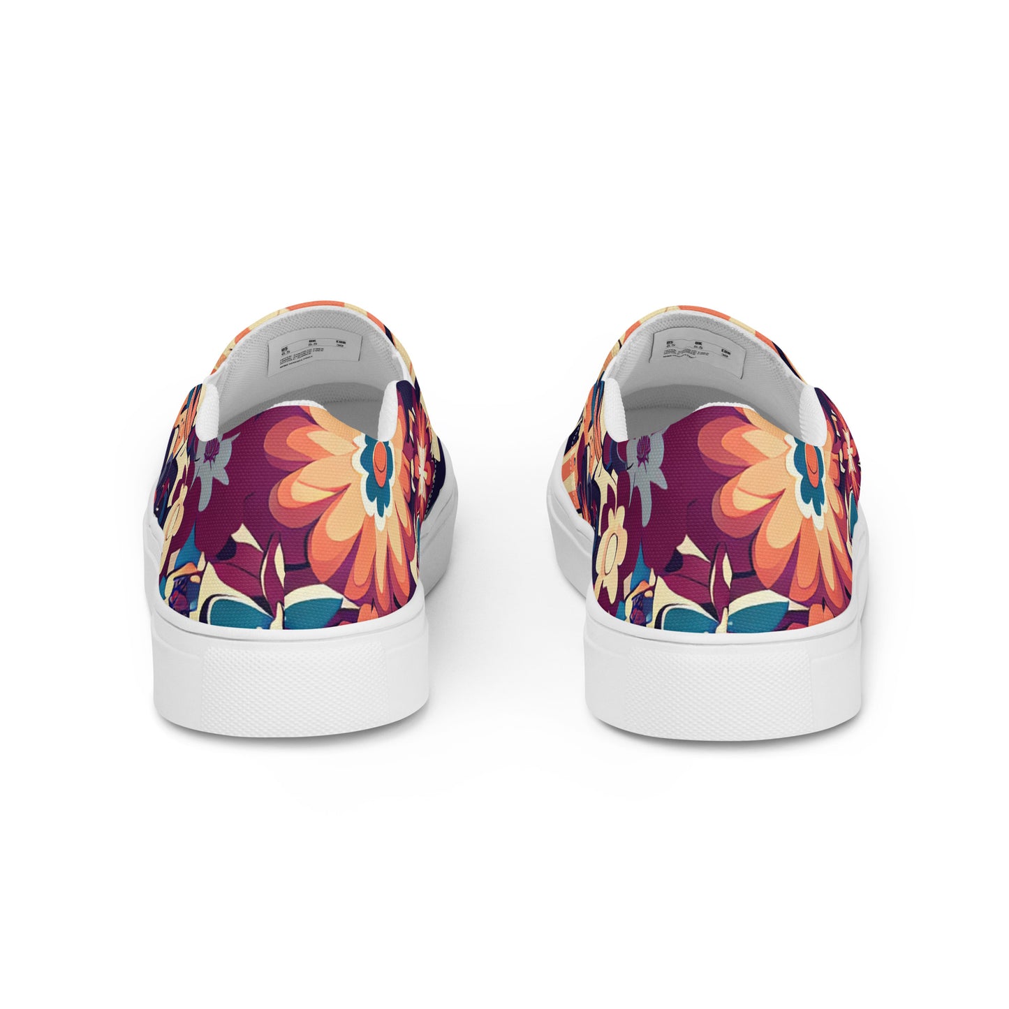 DMV 0253 Floral Men’s slip-on canvas shoes